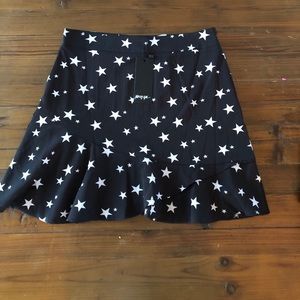 Nasty Gal black star print skirt